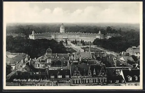 AK Karlsruhe, Blick auf Schloss
