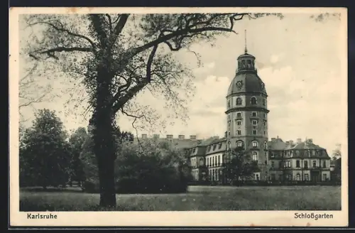 AK Karlsruhe, Partie im Schlossgarten