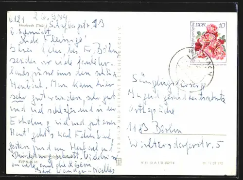 AK Heubach /Thür., Ortsansicht aus der Vogelschau