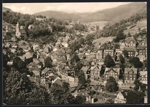 AK Lauscha /Thür., Ortsansicht mit Kirche