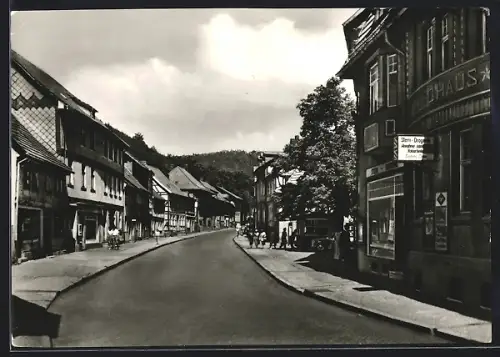 AK Ilfeld /Südharz, Partie in der Ilgerstrasse