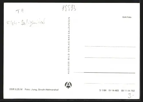 AK Struth-Helmershof /Thüringer Wald, Wegweiser, Ortspanorama
