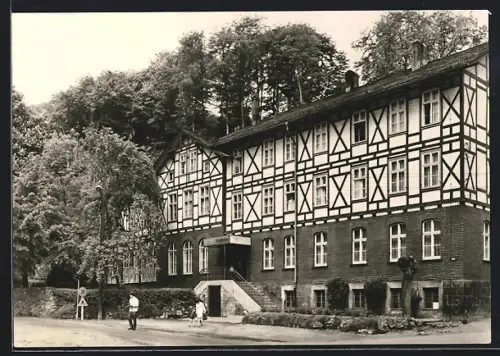 AK Thal /Thür., FDGB-Erholungsheim Wartburgheim, Fachwerkhaus