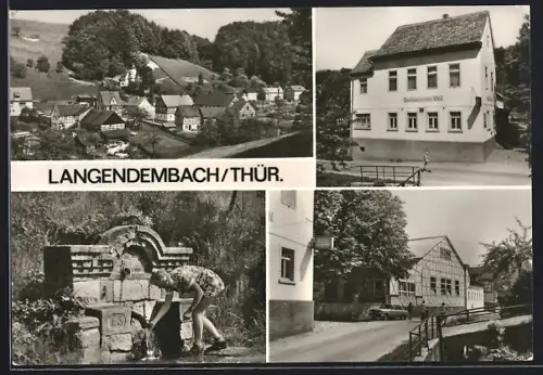 AK Langendembach /Thür., etriebsferienheim Grüner Wald, Alter Brunnen, KFL Ernst Thälmann