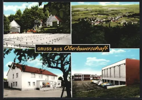 AK Oberbauerschaft / Bünde, Freilichtbühne, Ortspanorama