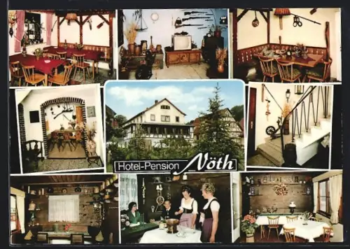 AK Morlesau /Hammelburg, Hotel-Pension Nöth, Inh. Günter und Inge Spath
