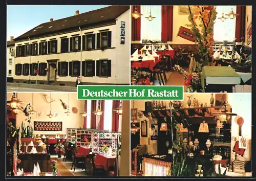 AK Rastatt, Gasthaus Deutscher Hof in der Kehler Strasse 19