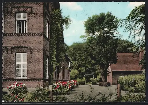 AK Stockkämpen bei Hörste, Erholungsheim Paulinenheim, Gartenansicht