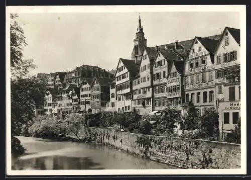 AK Tübingen, Neckarfront mit Geschäften