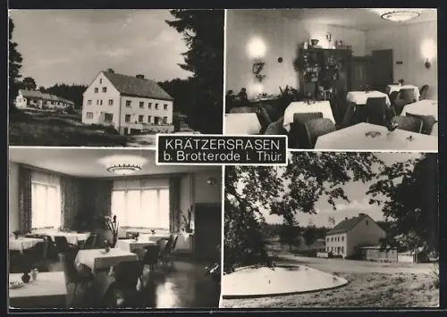 AK Brotterode i. Thür., Waldgaststätte Krätzersrasen d. VEB Wälzkörperfabr.