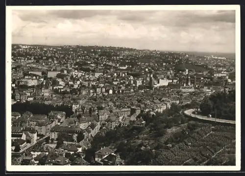AK Stuttgart, Blick von der Neuen Weinsteige