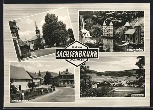 AK Sachsenbrunn /Thür. Wald, Ortsteil Sachsendorf, Zur Walzenruh, Gesamtansicht