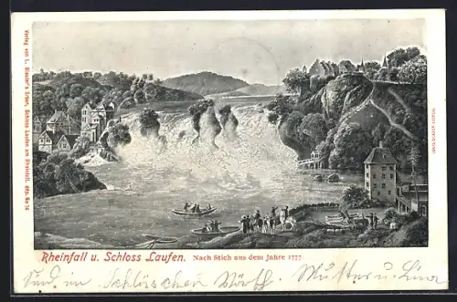 AK Rheinfall und Schloss Laufen