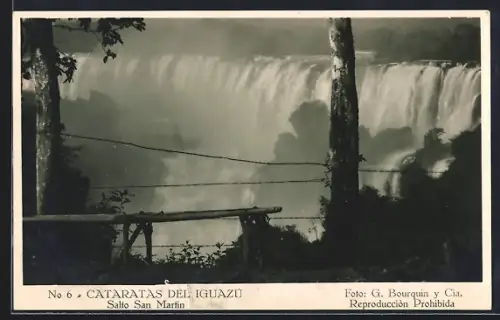 AK Cataratas del Iguazu, Salto San Martin, Panorama-Ansicht