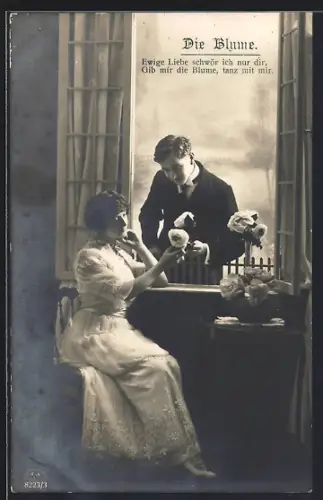 Foto-AK R & K / L Nr. 8223/3: Die Blume, Liebespaar