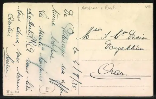 AK Verliebtes Paar sitzt unter einem Baum, Art Deco