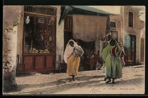 AK Tunis, Femmes Arabes, arabische Volkstypen