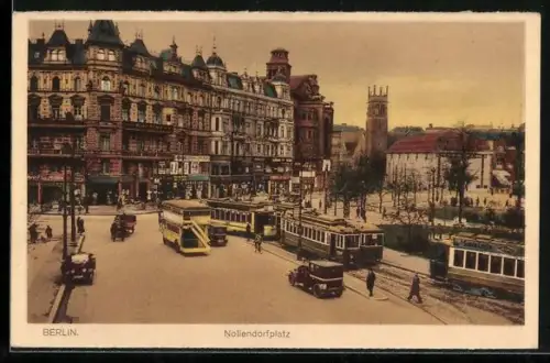 AK Berlin-Schöneberg, Nollendorfplatz, Strassenbahnen