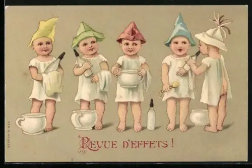 AK Revue d'Effets!, Kinder mit Milchflaschen und Töpfchen
