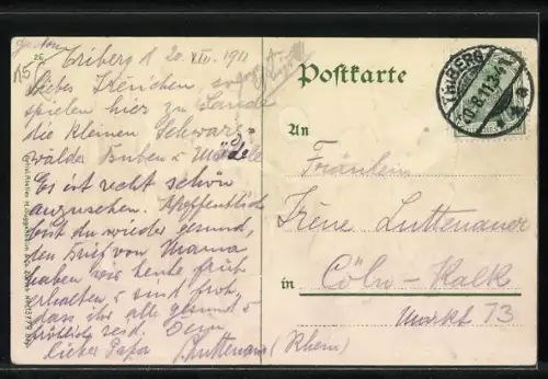 AK Kinder in Schwarzwälder Tracht beim Ringelreihen