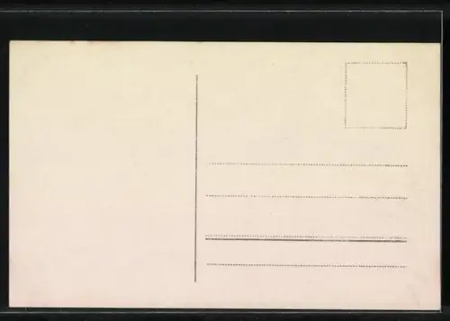 AK Drei Männer an der Wiege des Babys, Kellnerin