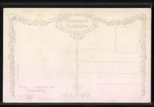 Künstler-AK J. Kalous: Wien, Panorama mit Stefanskirche