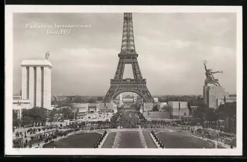 AK Paris, Exposition internationale 1937, Vue D`Ensemble Prise du Trocadero