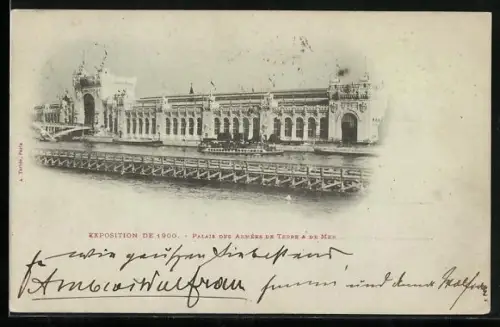 AK Paris, Exposition de 1900, Palais des Armees de Terre & de Mer, Ausstellung