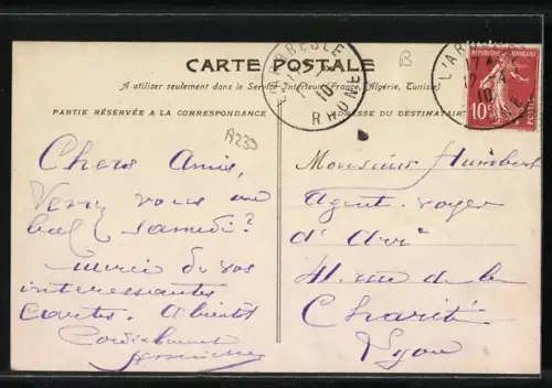 Lithographie Reklame Saint-Galmier Source Badoit, Burgherr und seine Frau im Gespräch