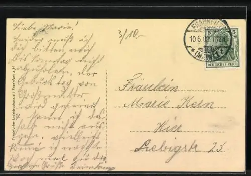 AK Frankfurt am Main, Hauptwache und Rossmarkt mit Strassenbahn