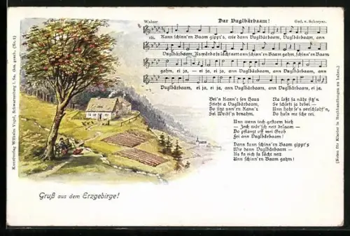AK Lied Dar Vuglbärbaam!, Ort im Erzgebirge