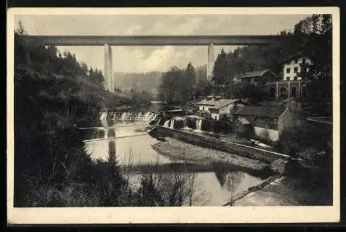 AK Weyarn, Mangfallbrücke der Reichsautobahn München-Salzburg