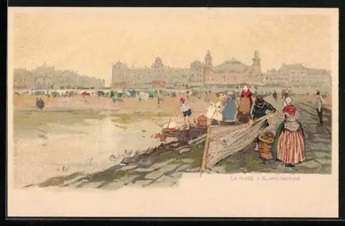 Künstler-AK Henri Cassiers: Blankenberghe, Impressionen am Strand