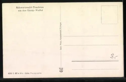 AK Schwarzwald-Trachten aus dem Kinzig-und Wolftal