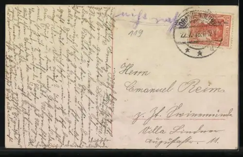 AK die Söhne desHerzogpaares v. Braunschweig mit Prinzen Christian Ludwig in einer Kutsche mit Esel