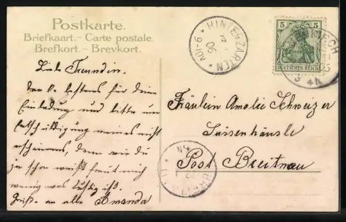 AK Schwarzwälder Trachten, Schapacherin, Neustädterin, Markgräflerin, Gutacherin, Kleeblatt