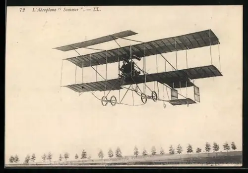 AK L`Aéroplane Sommer, Flugzeug