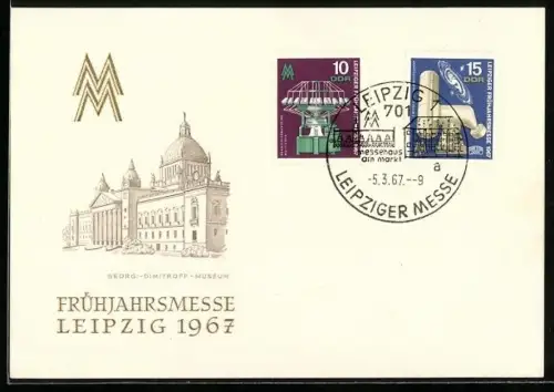 AK Leipzig, Frühjahrsmesse zu Leipzig 1967, Georg-Dimitroff-Museum