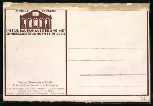 AK Leipzig, Internat. Baufach-Ausstellung 1913
