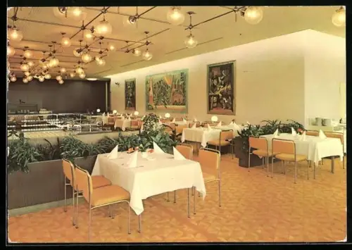 AK Berlin, Palast der Republik, Innenansicht Linden-Restaurant