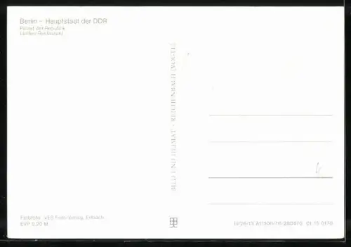 AK Berlin, Palast der Republik, Innenansicht Linden-Restaurant