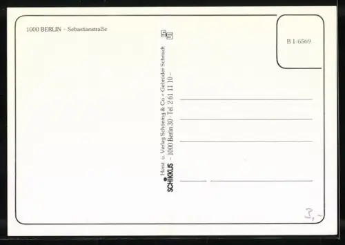 AK Berlin-Kreuzberg, Grenze an der Sebastianstrasse