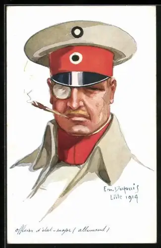 Künstler-AK Em. Dupuis: Officier d`etat-major allemand