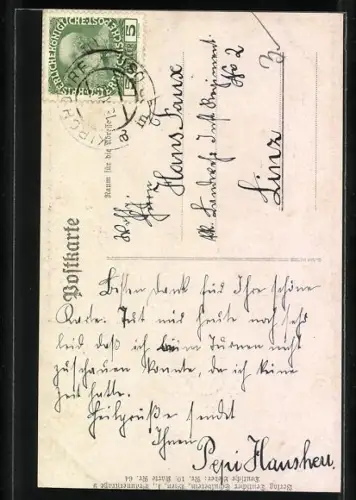 AK Deutscher Schulverein Nr. 64: Im Krug zum Grünen Kranze, Zecher