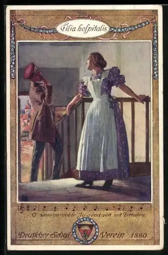 AK Deutscher Schulverein NR 92: Student macht einer Dienstmagd Avancen, O wonnevolle Jugendzeit mit Freuden