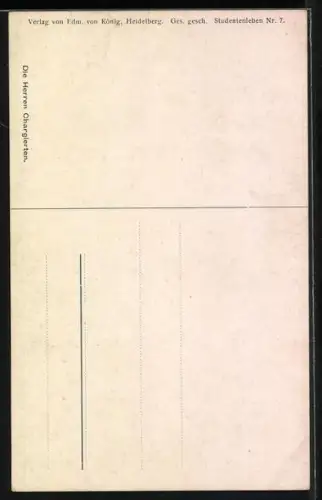 Künstler-AK Georg Mühlberg: Die Herren Chargierten, Zwei Studenten mit Degen