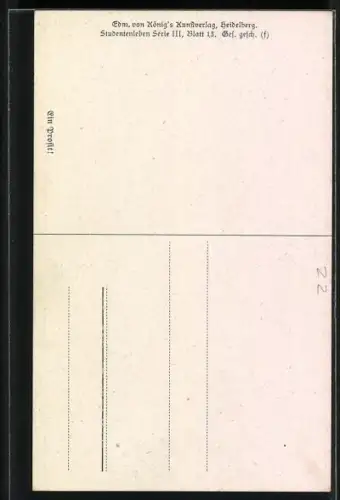 Künstler-AK Georg Mühlberg: Student stösst an