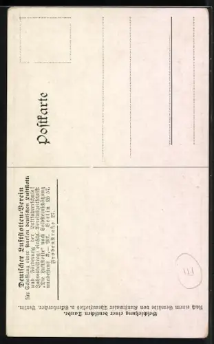 Künstler-AK Themistokles von Eckenbrecher: Beschiessung einer deutschen Taube durch französische Einheiten