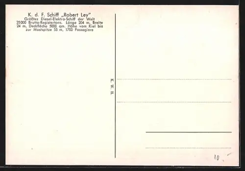 AK Passagierschiff, K.d.F. Elektro-Schiff Robert Ley