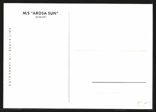 AK Passagierschiff MS Arosa Sun, Arosa Line